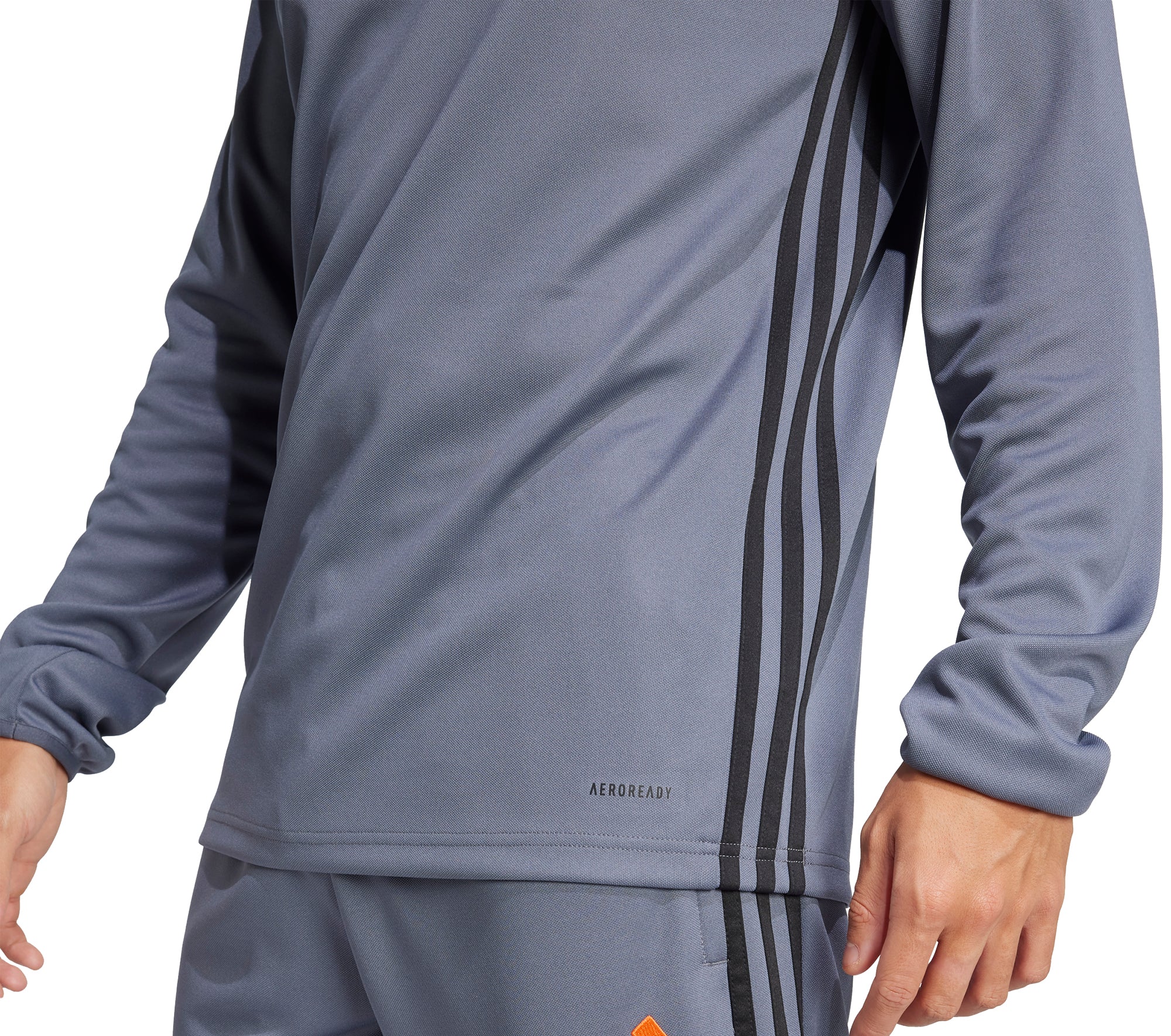 adidas Tiro 25 Essentials Half Zip Long Sleeve Mens Training Top - Grey - Image 4