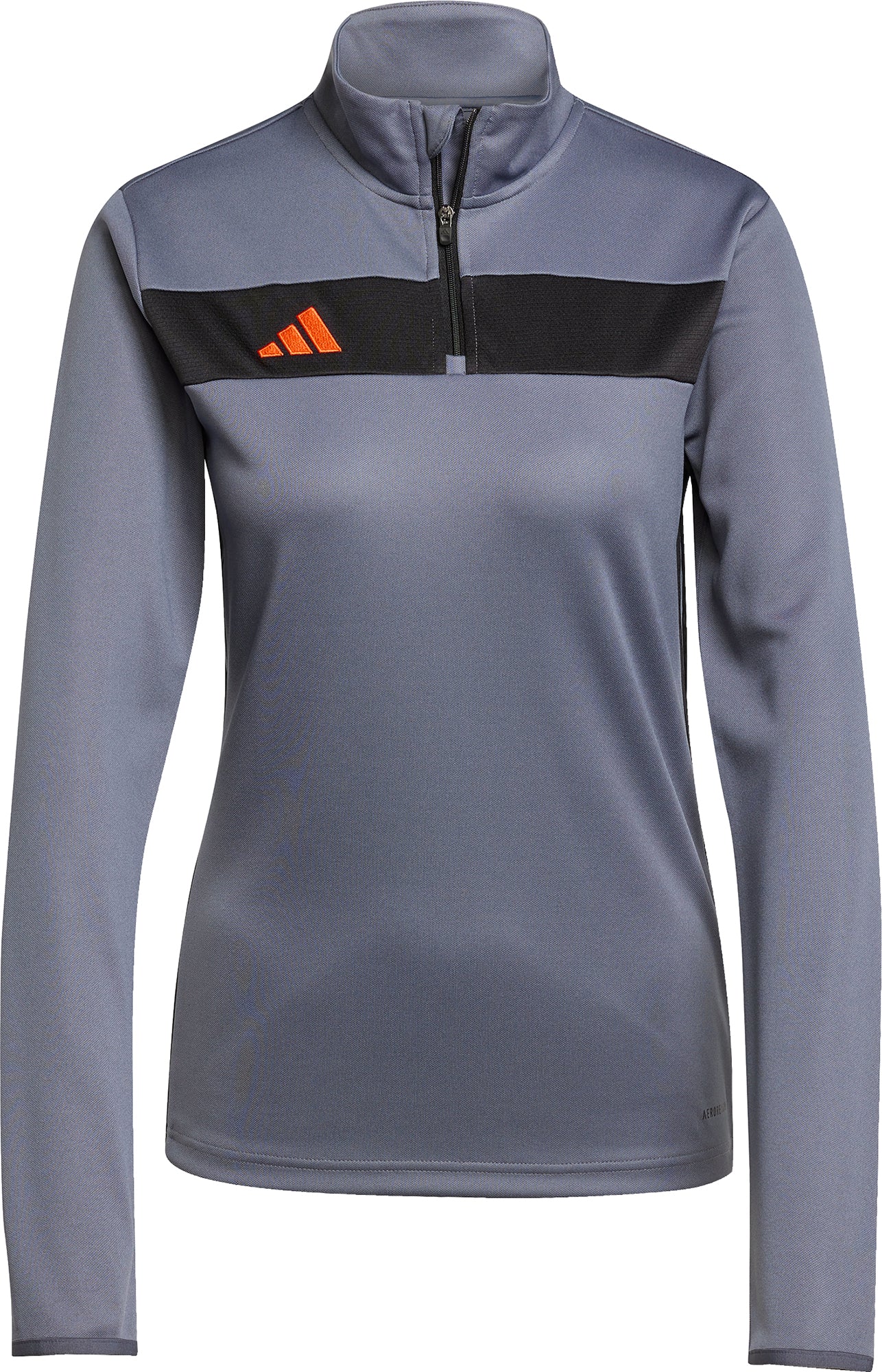 adidas Tiro 25 Essentials Half Zip Long Sleeve Womens Training Top - Grey - Image 5