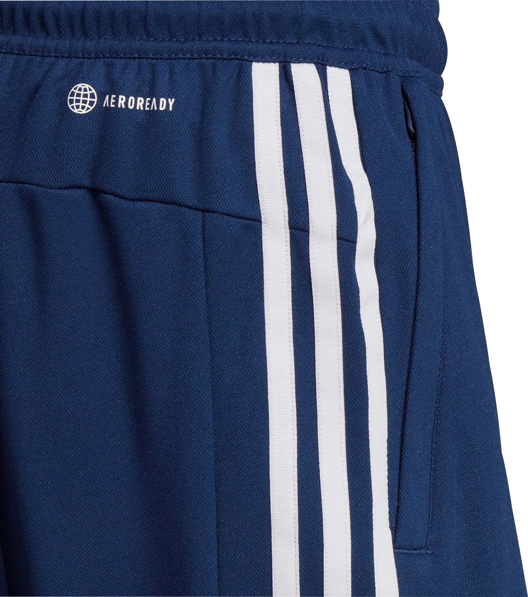 adidas Train Essentials Pique 3 Stripes Mens Training Shorts - Blue - Image 3