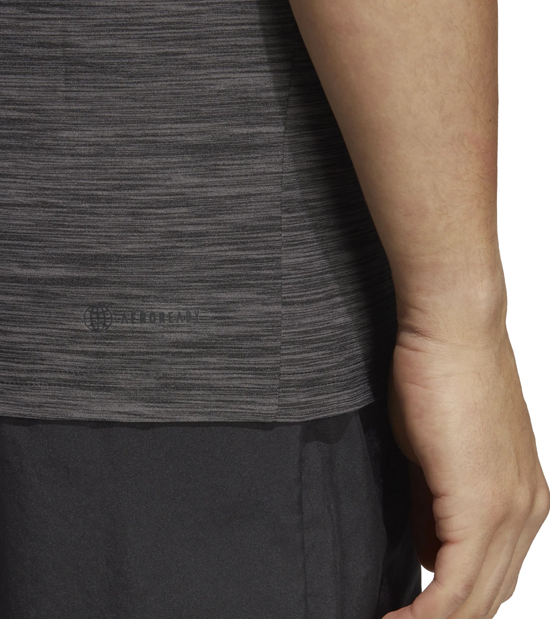 adidas Train Essentials Stretch Short Sleeve Mens Training Top - Grey - Image 4