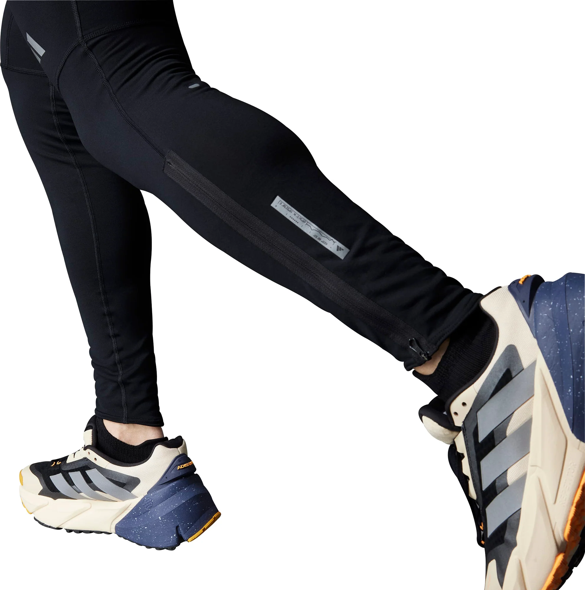 adidas Ultimate Conquer The Elements Warm Mens Long Running Tights - Black - Image 3