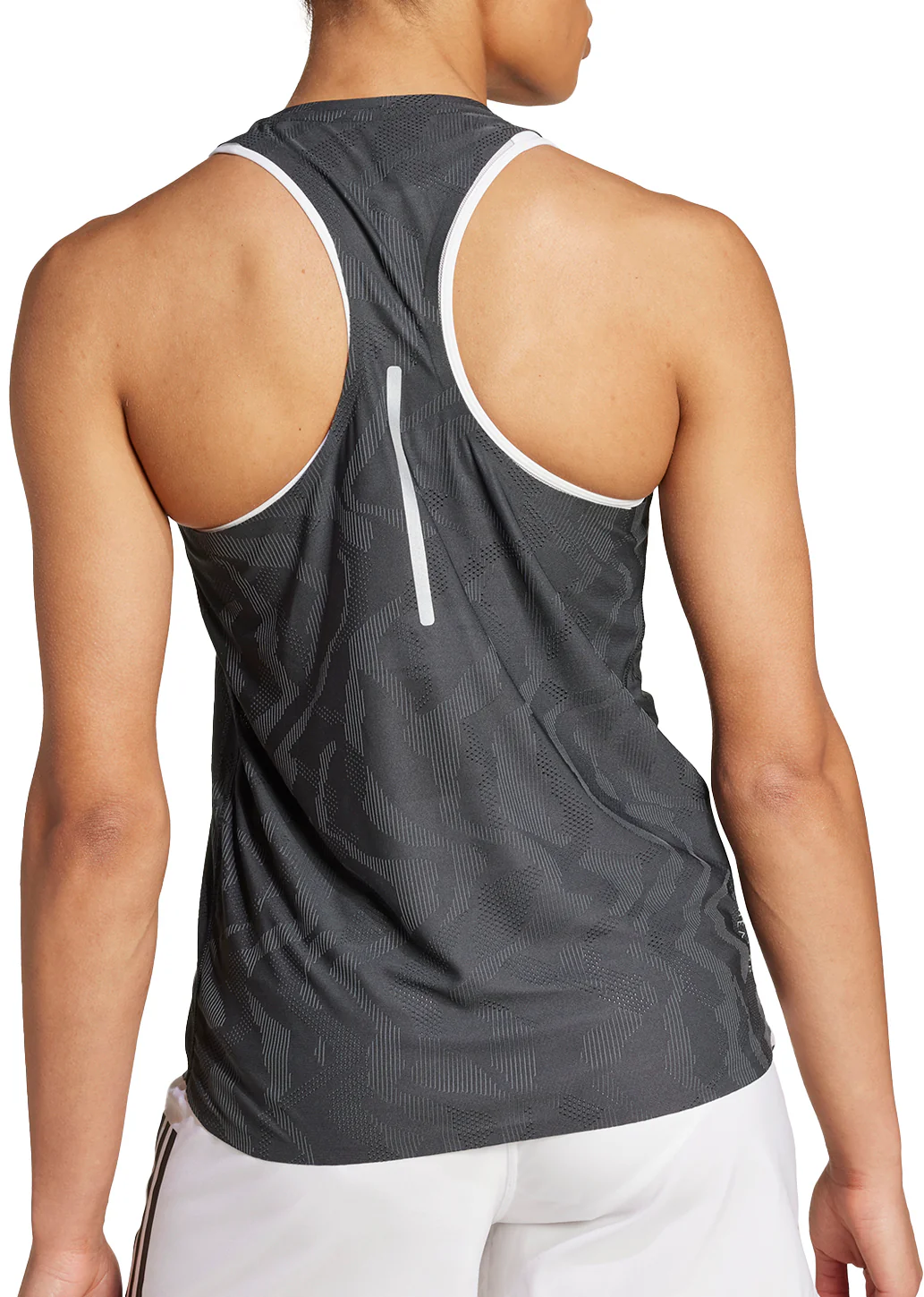 adidas Ultimate HEAT.RDY Engineered Womens Running Vest Tank Top - Grey - Image 2