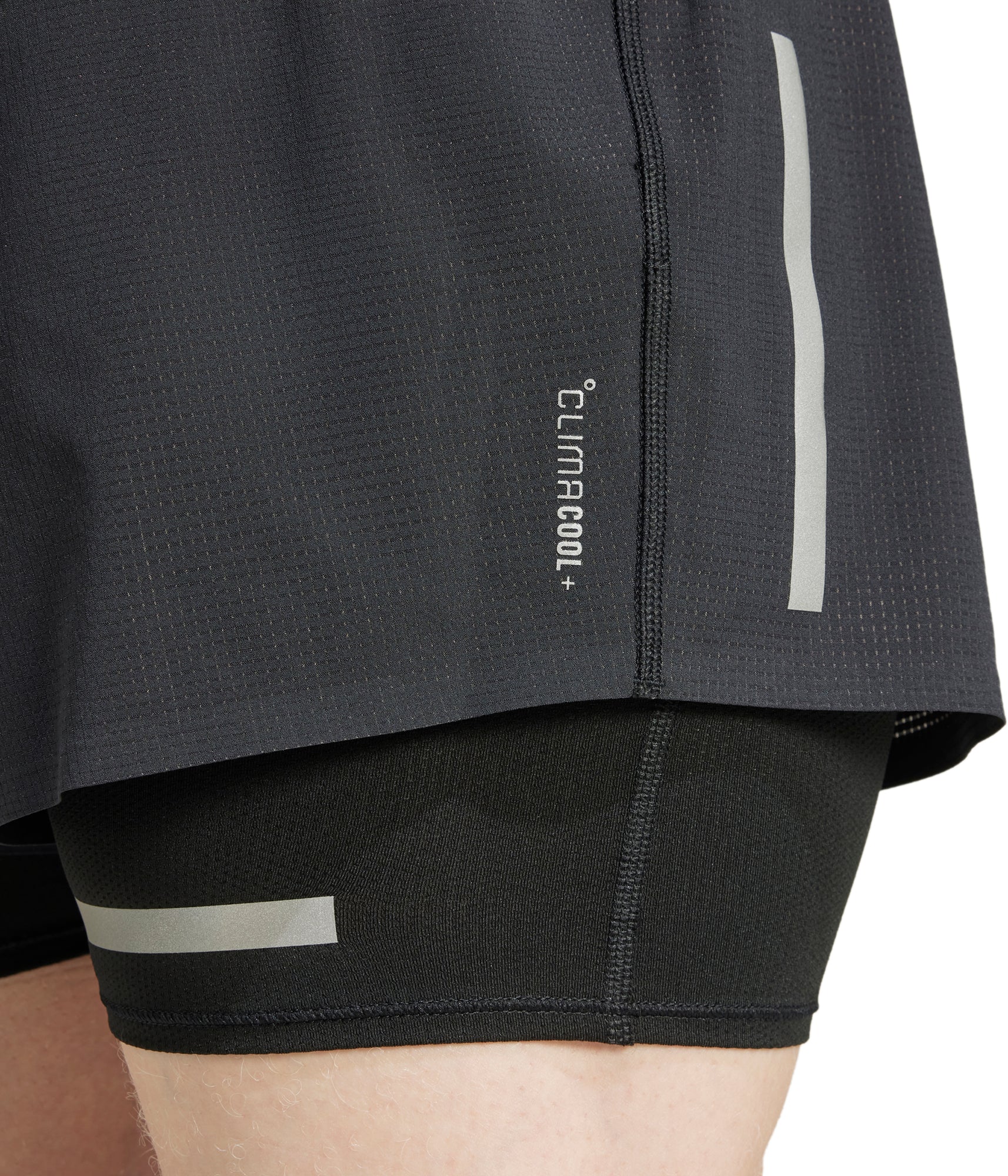 adidas Ultimate Reflective 2 In 1 Mens Running Shorts - Black - Image 4