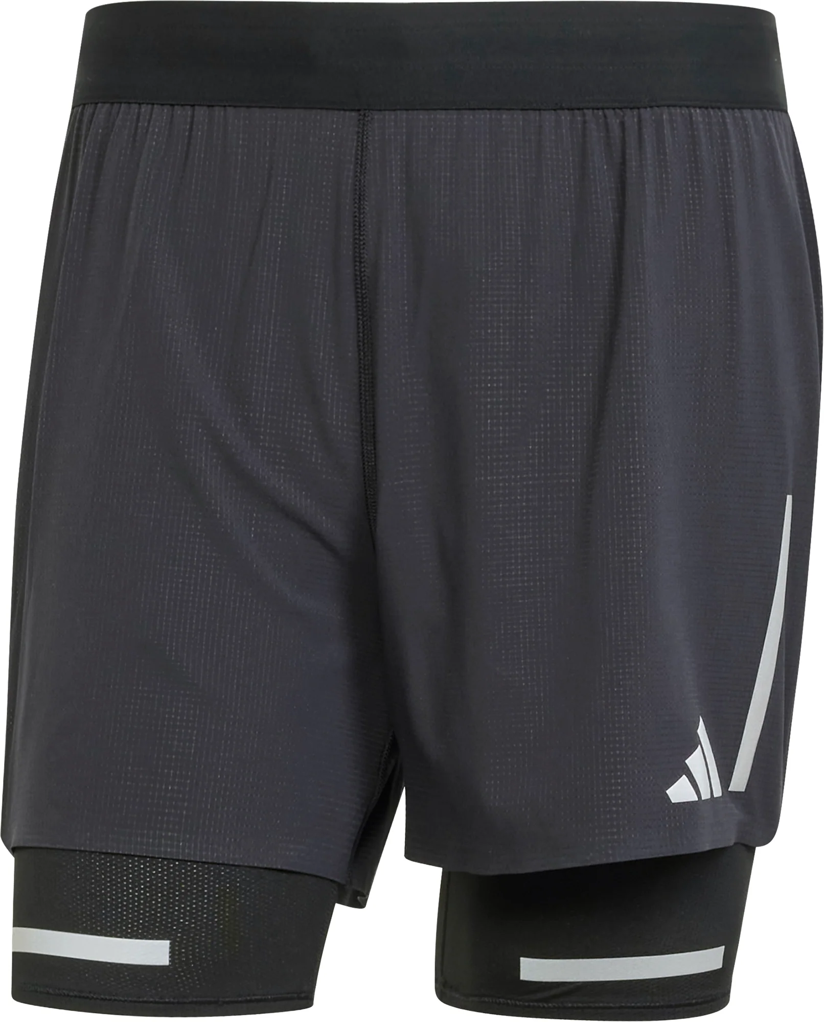 adidas Ultimate Reflective 2 In 1 Mens Running Shorts - Black - Image 5