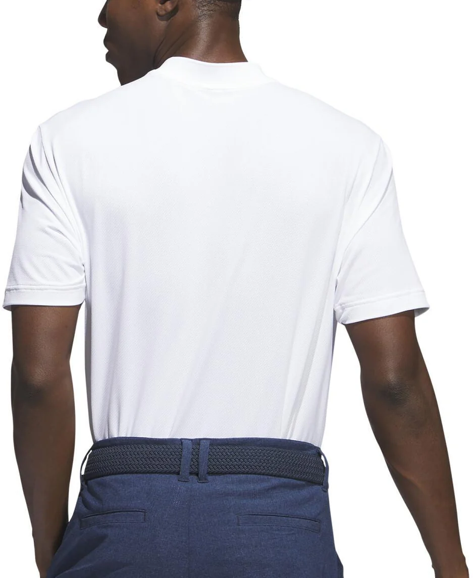 adidas Ultimate365 Tour Short Sleeve Mens Golf Polo Shirt - White - Image 2