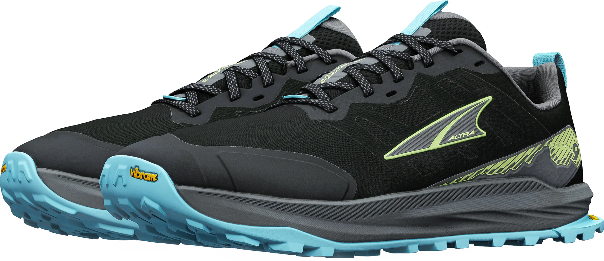 Altra Lone Peak 9+ Mens Trail Running Shoes - Black - Image 5