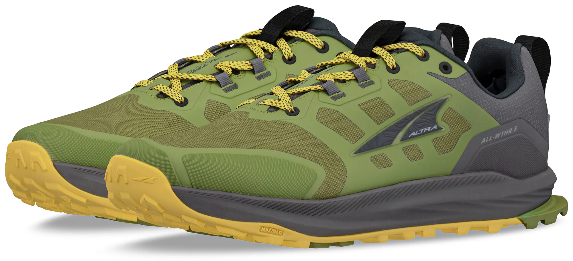 Altra Lone Peak 9 Waterproof Mens Trail Running Shoes - Green - Image 5