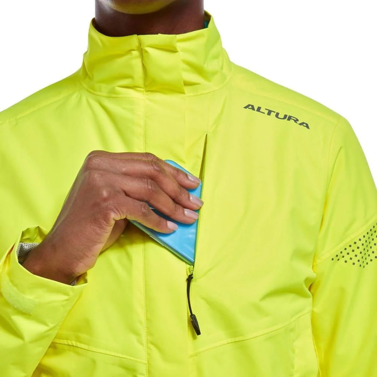 Altura Nevis Nightvision Waterproof Womens Cycling Jacket - Yellow - Image 3
