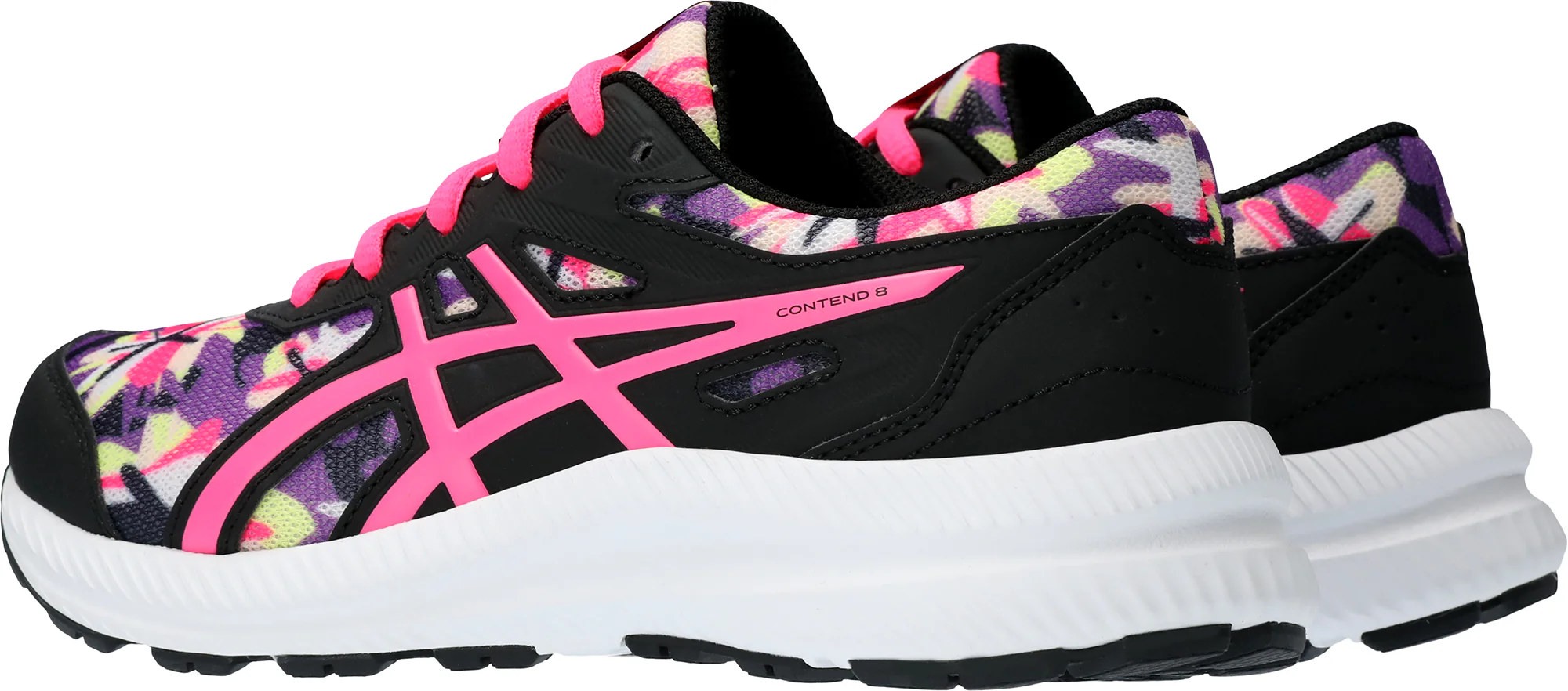 Asics Contend 8 GS Junior Running Shoes - Black - Image 5
