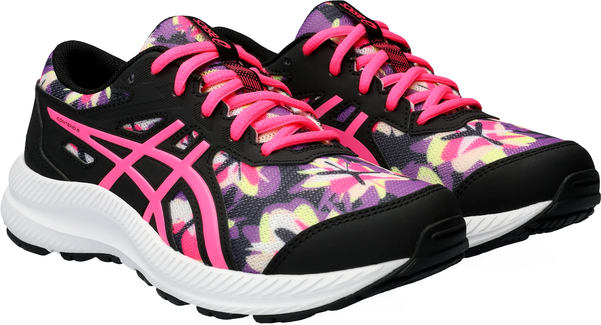 Asics Contend 8 GS Junior Running Shoes - Black - Image 6