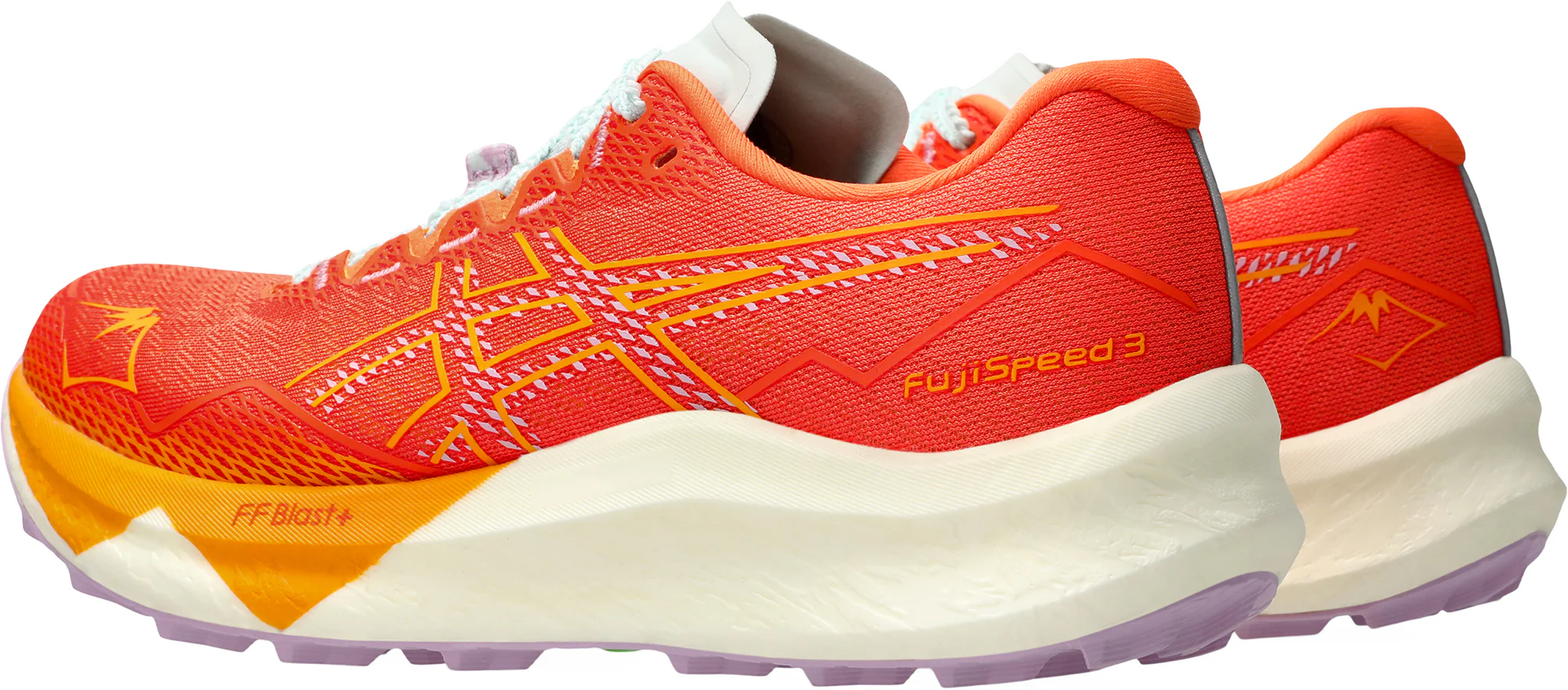 Asics FujiSpeed 3 Womens Trail Running Shoes - Orange - Image 5
