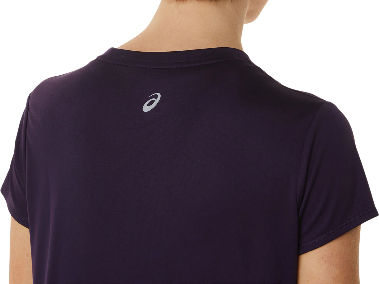 Asics FujiTrail Logo Short Sleeve Womens Running Top - Purple - Image 5