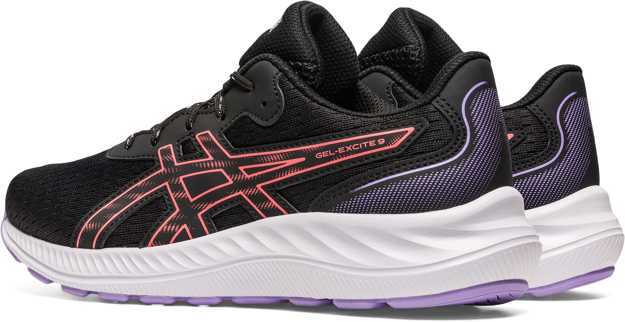 Asics Gel Excite 9 GS Junior Running Shoes - Black - Image 5