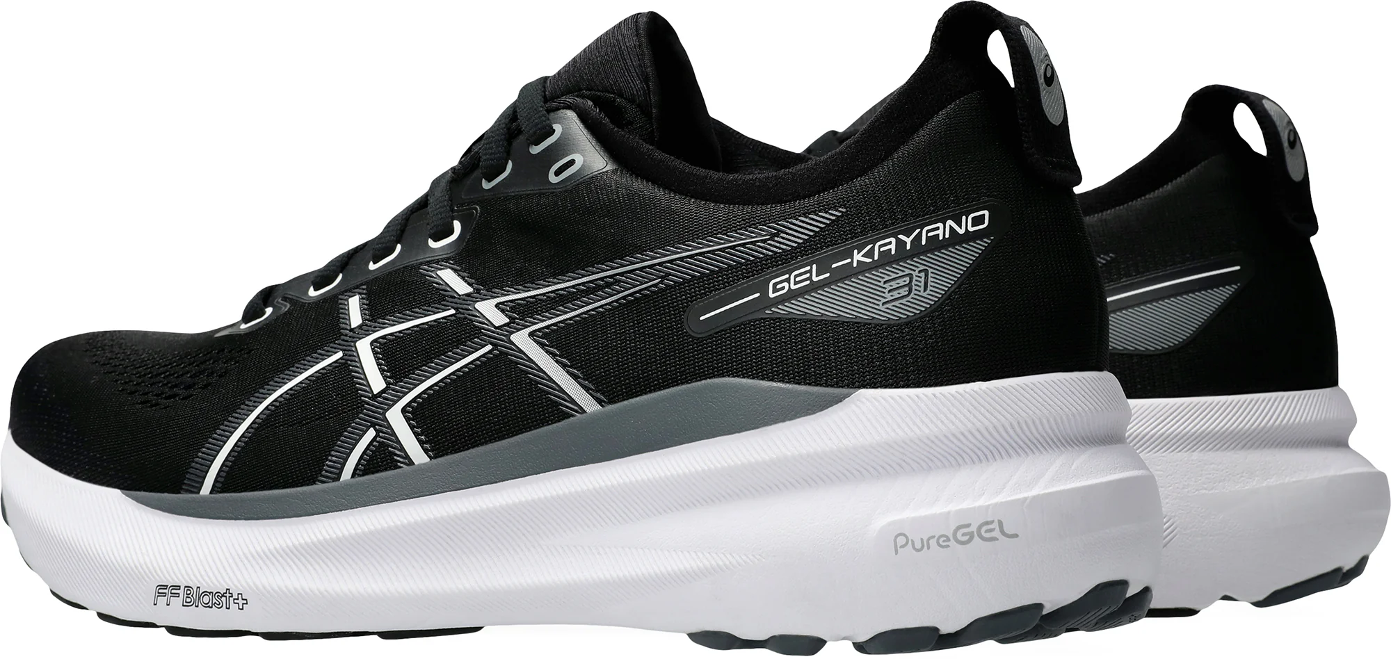 Asics Gel Kayano 31 WIDE FIT (2E) Mens Running Shoes - Black - Image 5