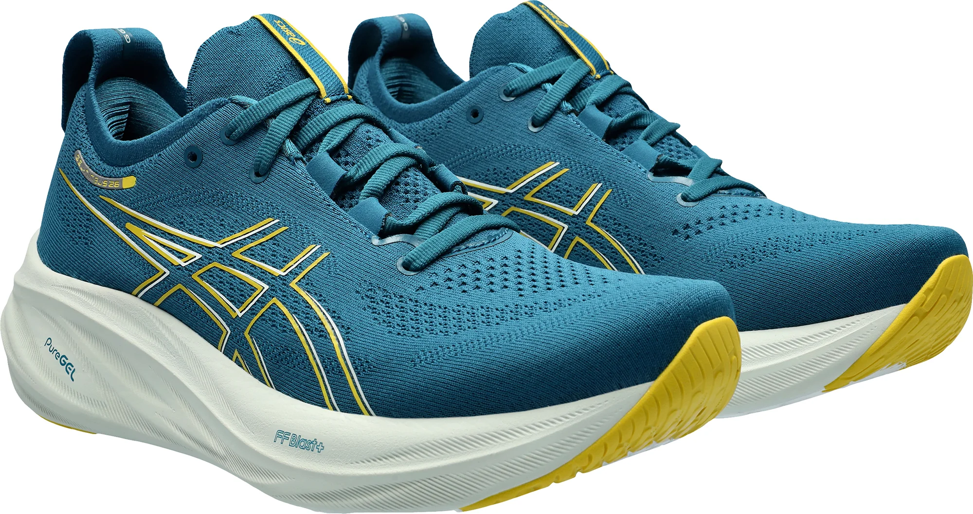 Asics Gel Nimbus 26 Mens Running Shoes - Green - Image 6
