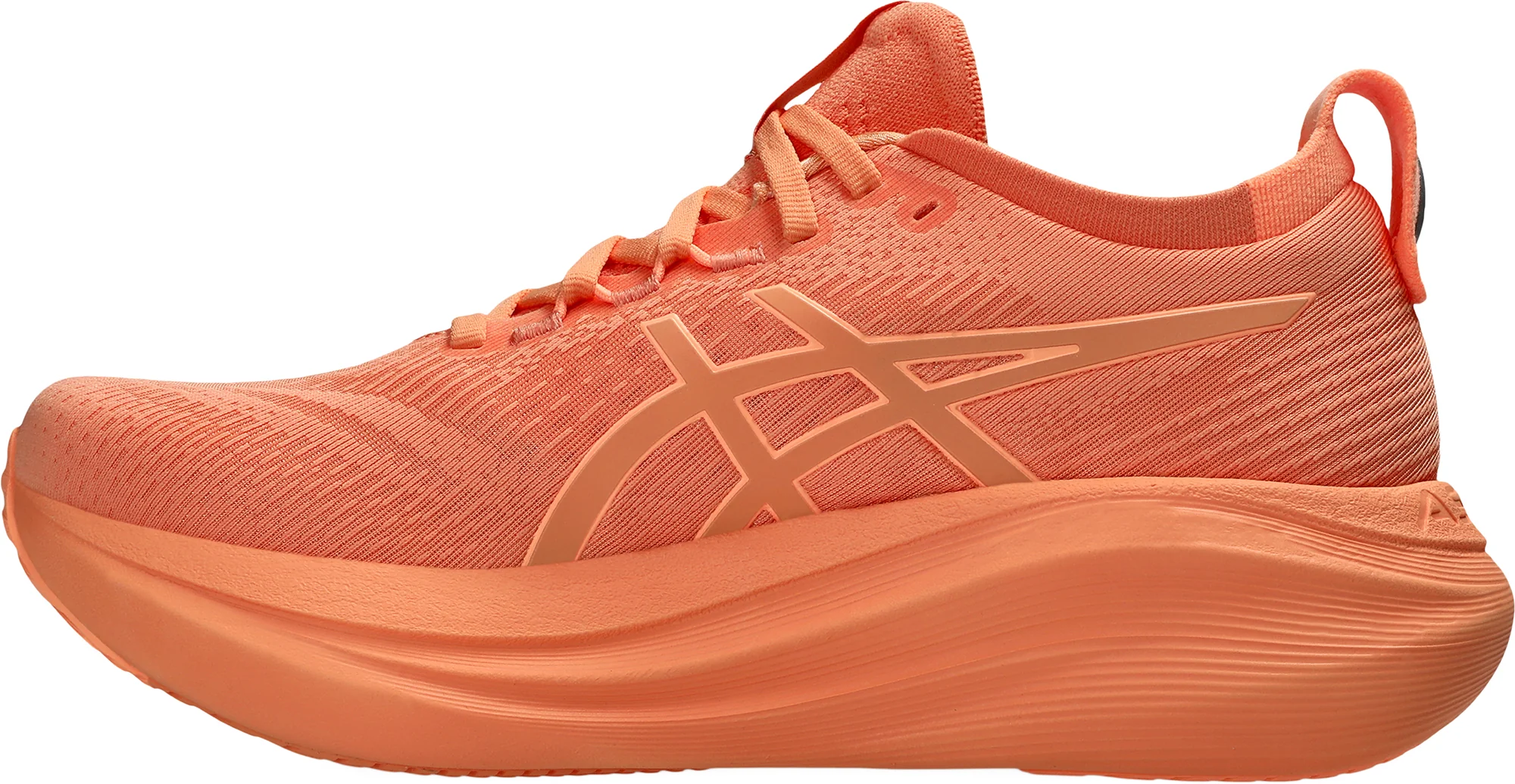 Asics Gel Nimbus 27 Lite-Show Womens Running Shoes - Orange - Image 3