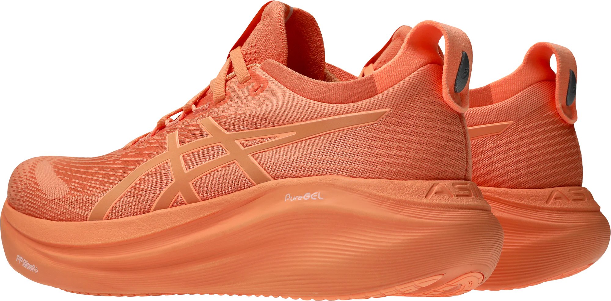 Asics Gel Nimbus 27 Lite-Show Womens Running Shoes - Orange - Image 5