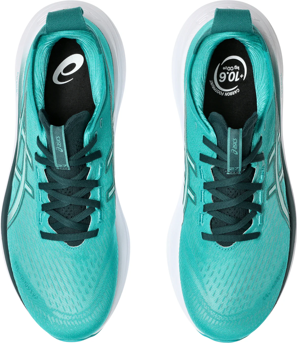 Asics Gel Nimbus 27 Mens Running Shoes - Green - Image 4