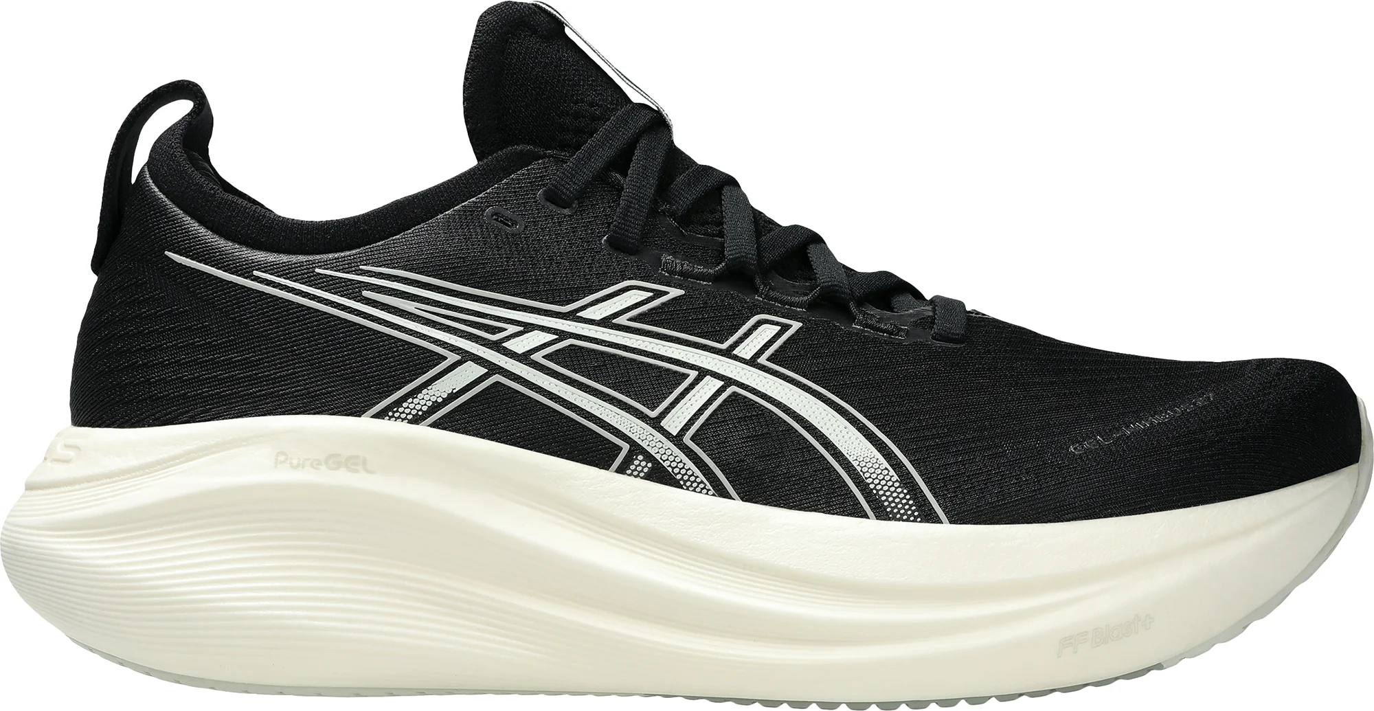 Asics Gel Nimbus 27 WIDE FIT Mens Running Shoes - Black