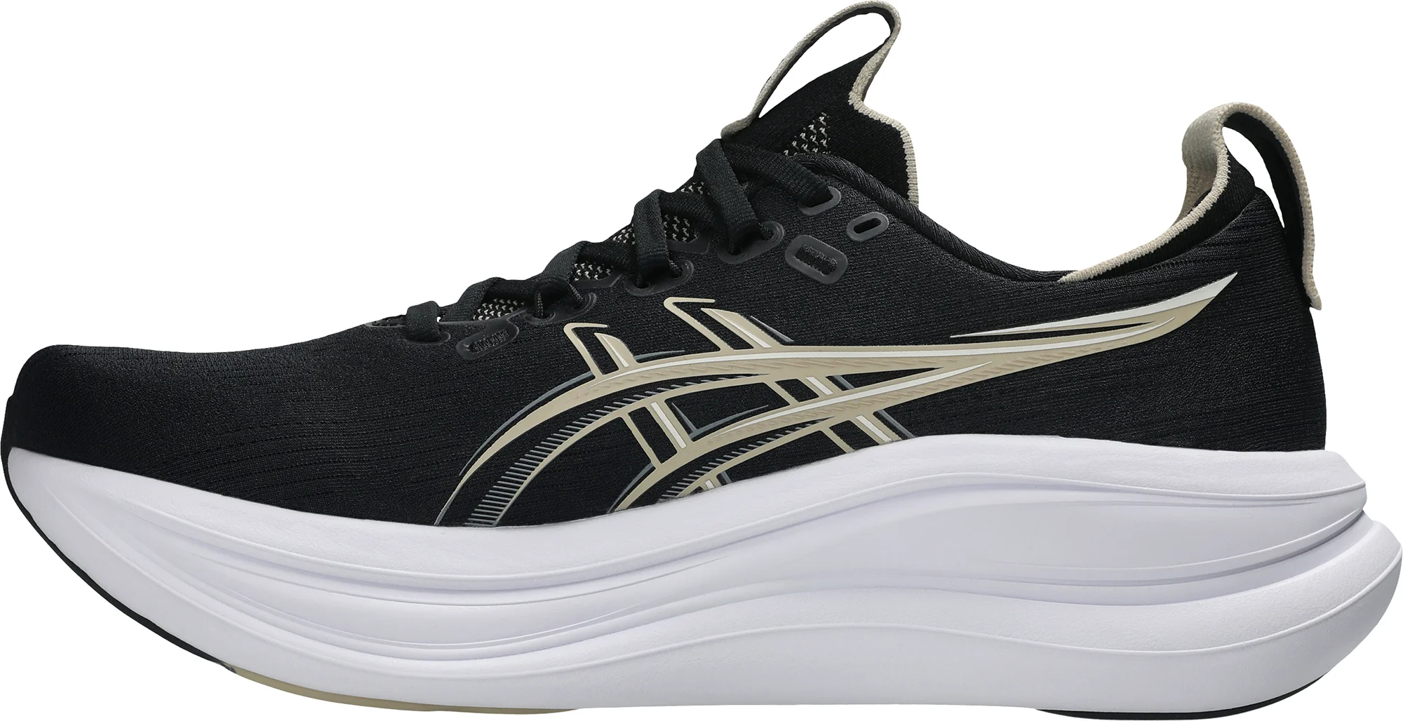 Asics Gel Nimbus 28 WIDE FIT Mens Running Shoes - Black - Image 3