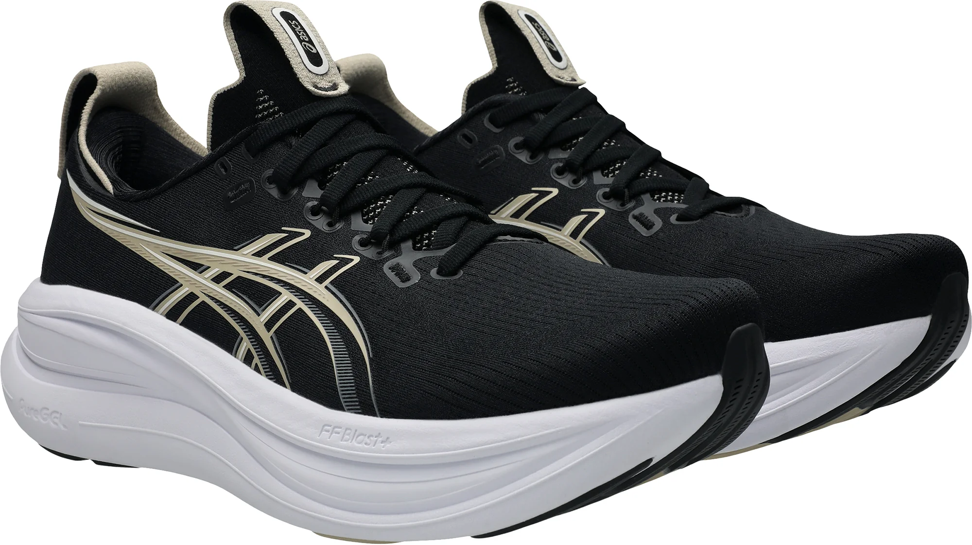 Asics Gel Nimbus 28 WIDE FIT Mens Running Shoes - Black - Image 6