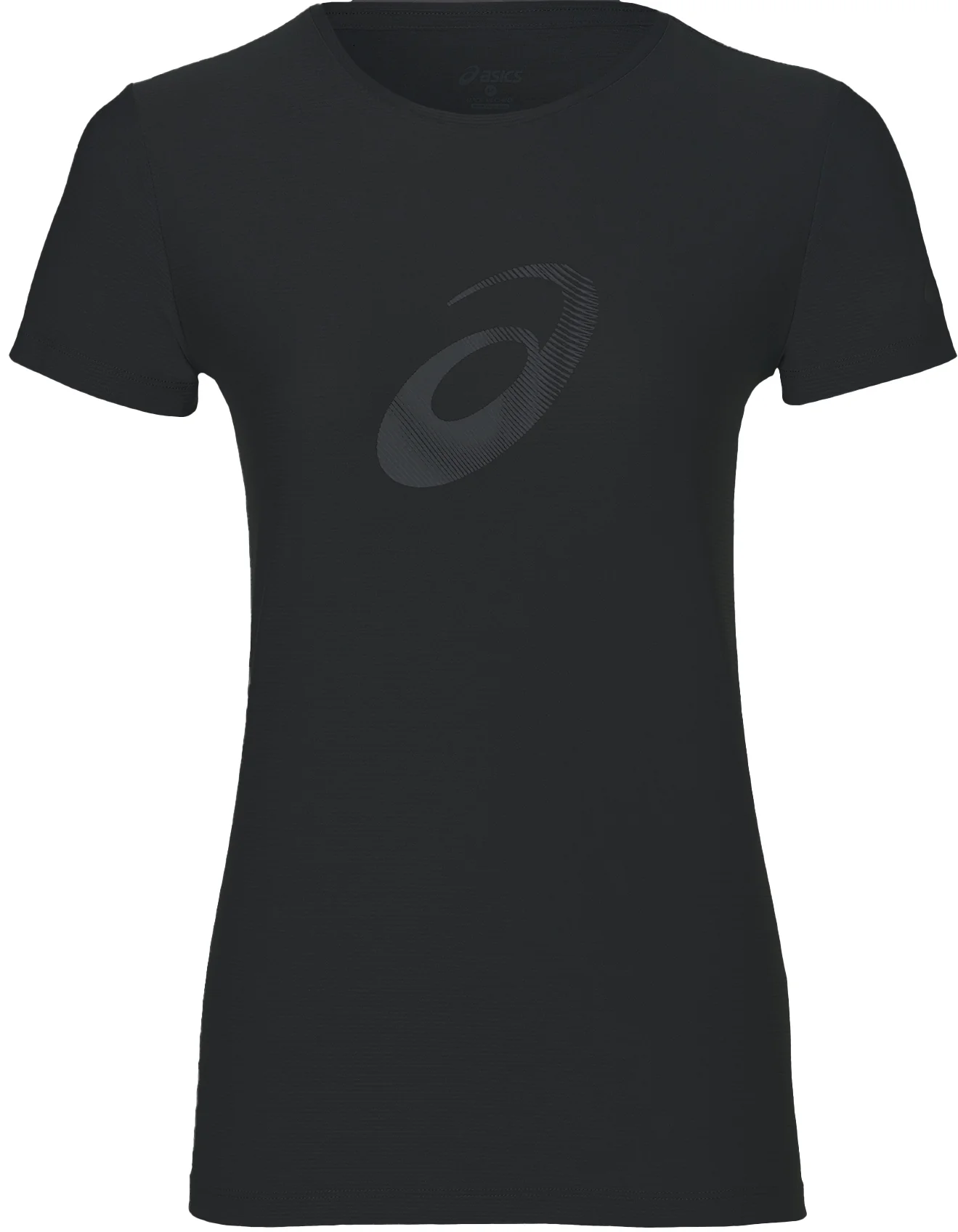 Asics Graphic Short Sleeve Womens Running Top - Black