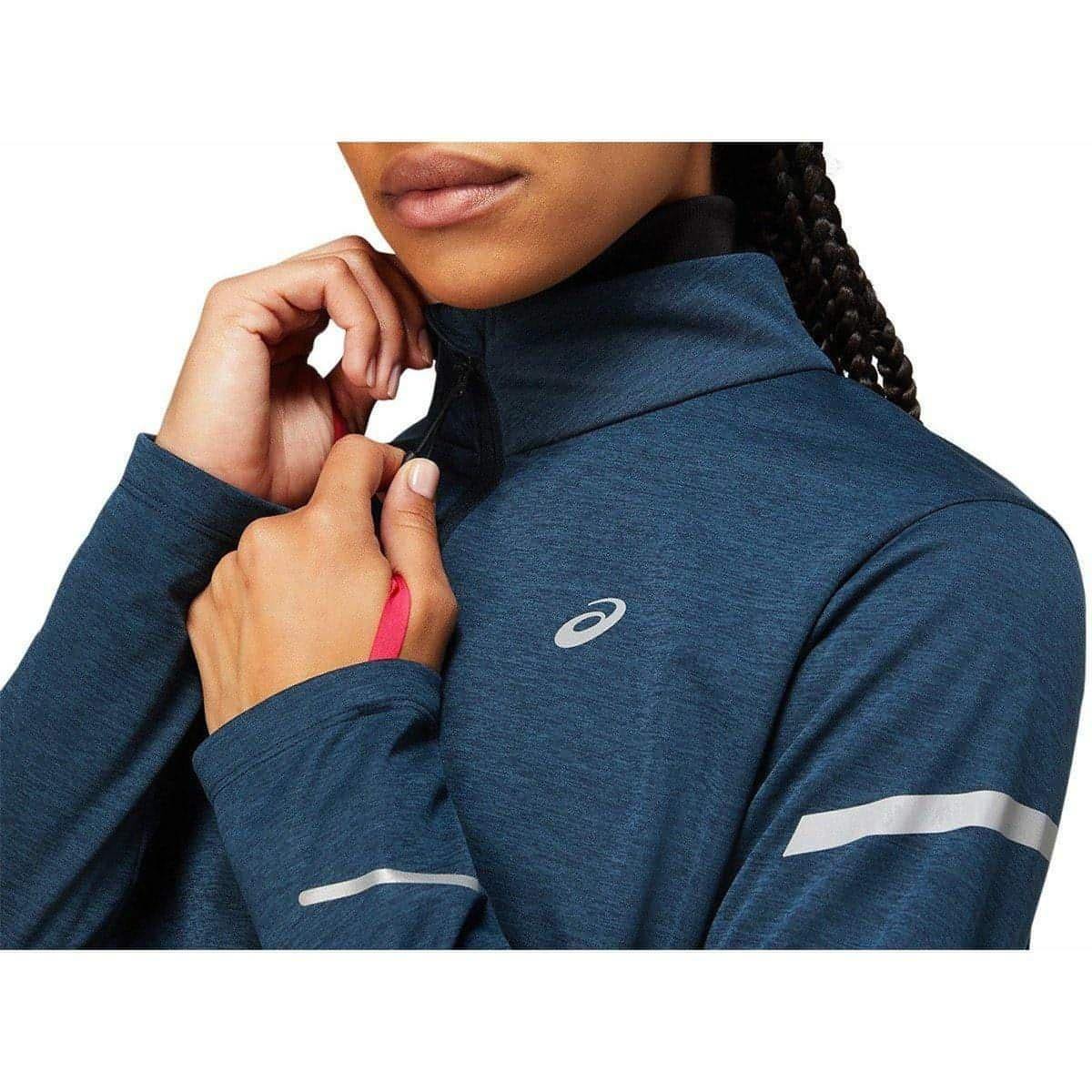 Asics Lite-Show Winter Womens Running Jacket - Navy - Image 6