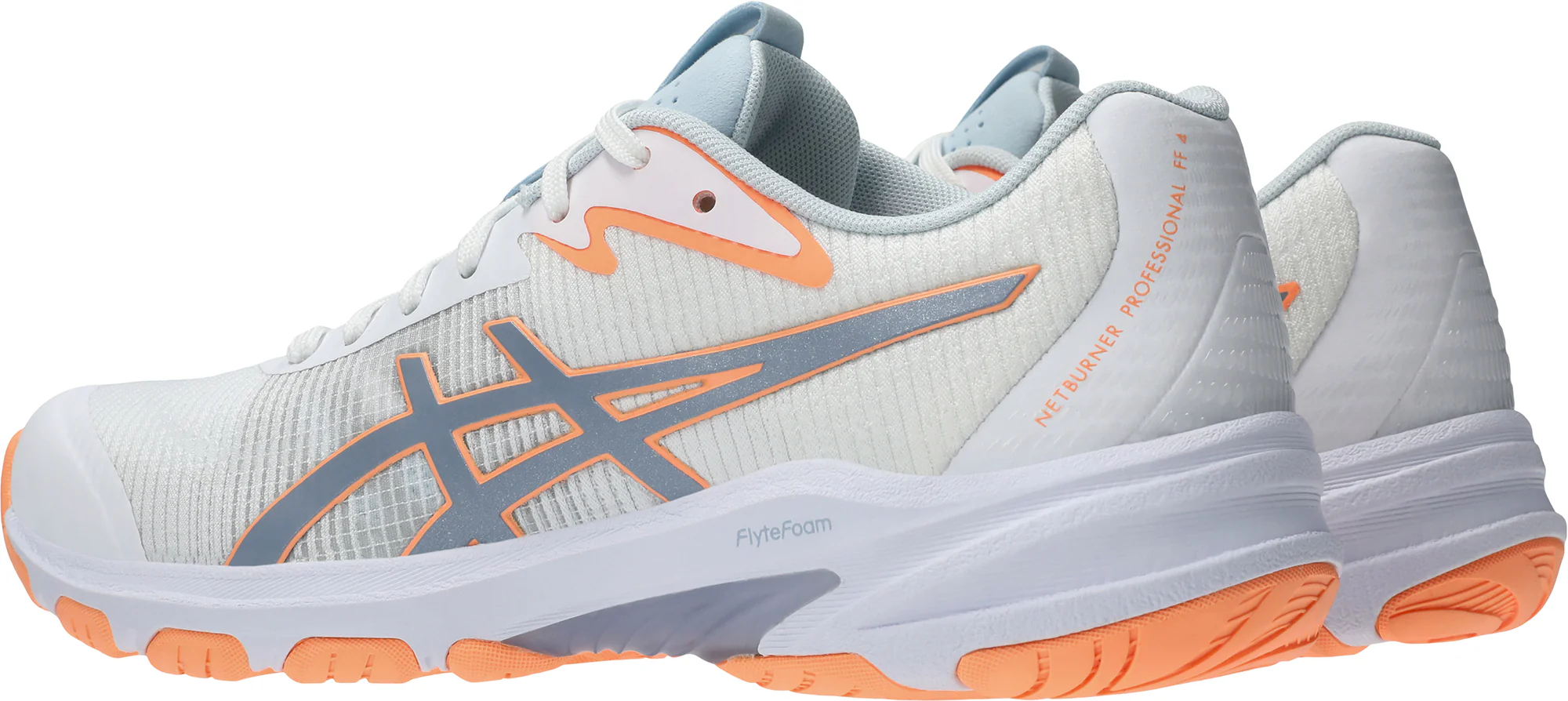 Asics Netburner Professional FF 4 Womens Netball Shoes - White - Image 5
