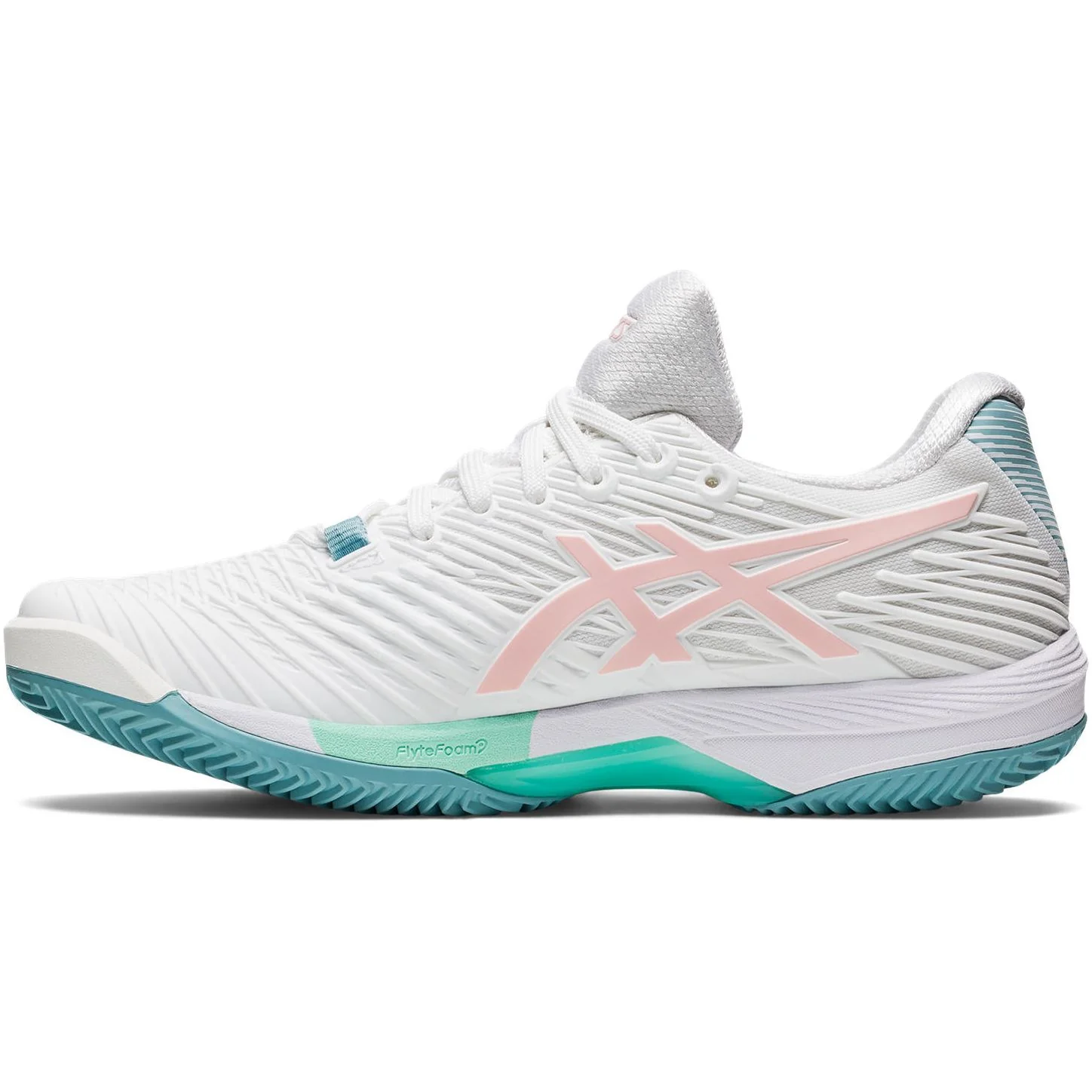 Asics Solution Speed FF 2 Clay Womens Tennis Shoes - White - Image 3
