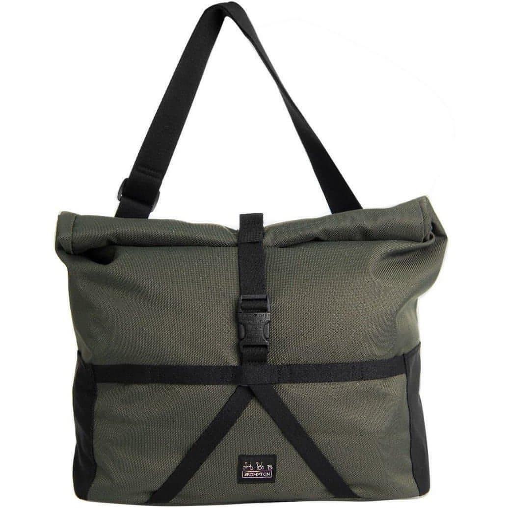 Brompton Borough Medium Roll Top Cycling Bag - Green - Image 2