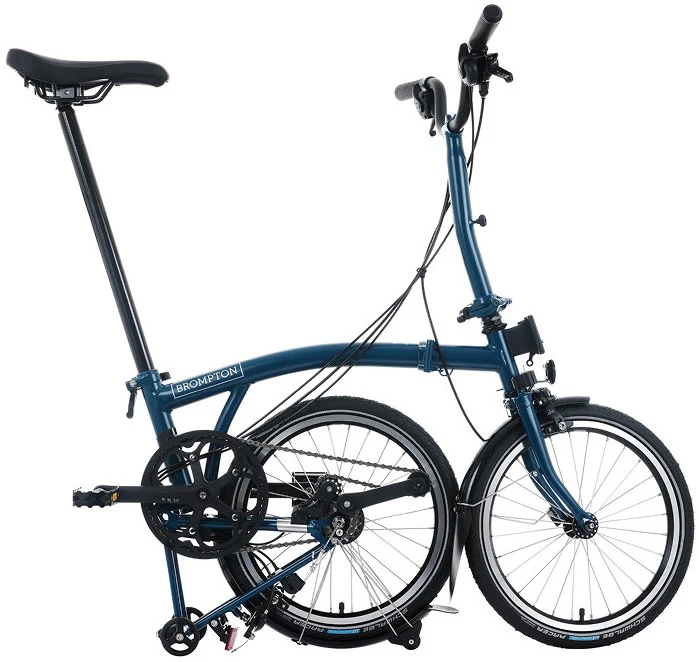 Brompton C Line 12-Speed Folding Bike - Ocean Blue - Image 2
