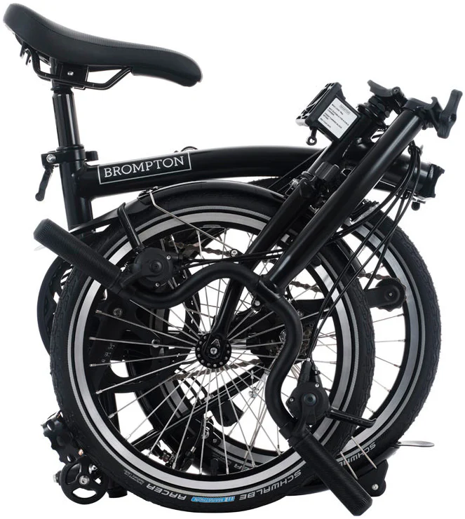 Brompton C Line 12-Speed Folding Bike - Black - Image 3