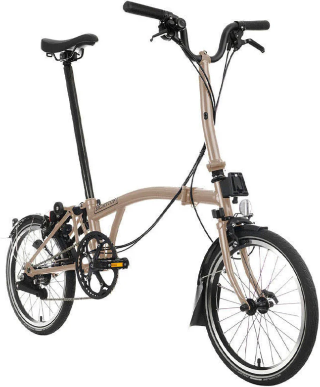 Brompton C Line 12-Speed Folding Bike - Dune Sand - Image 4