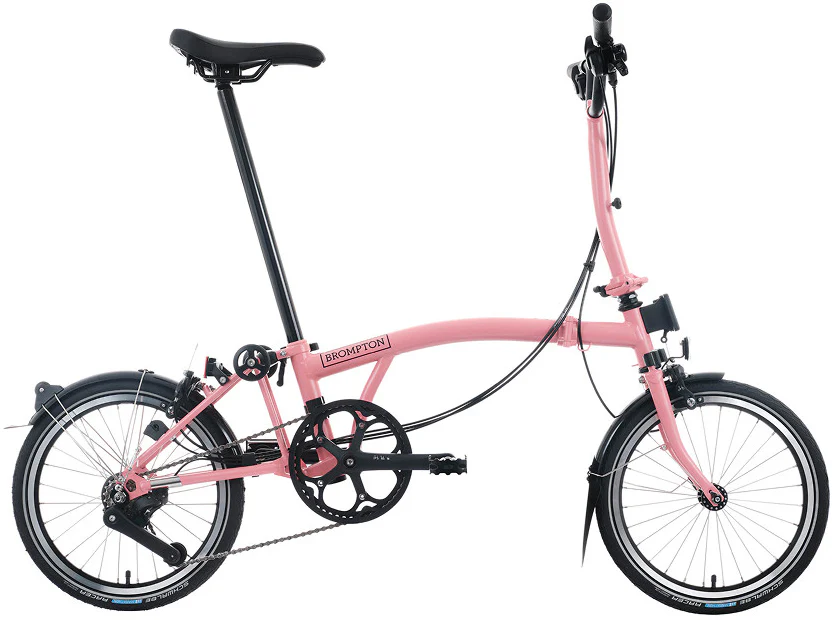 Brompton C Line 12-Speed Folding Bike - Flamingo Pink