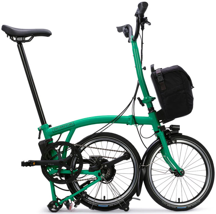 Brompton C Line eMotiq 4-Speed Electric Folding Bike - Palm Green - Image 2