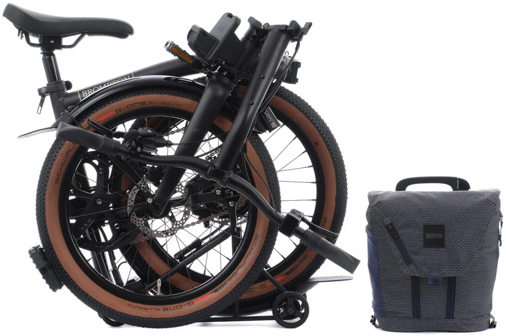 Brompton Electric G Line with Roller Frame 4 Speed Folding Bike - Space Black - Image 4