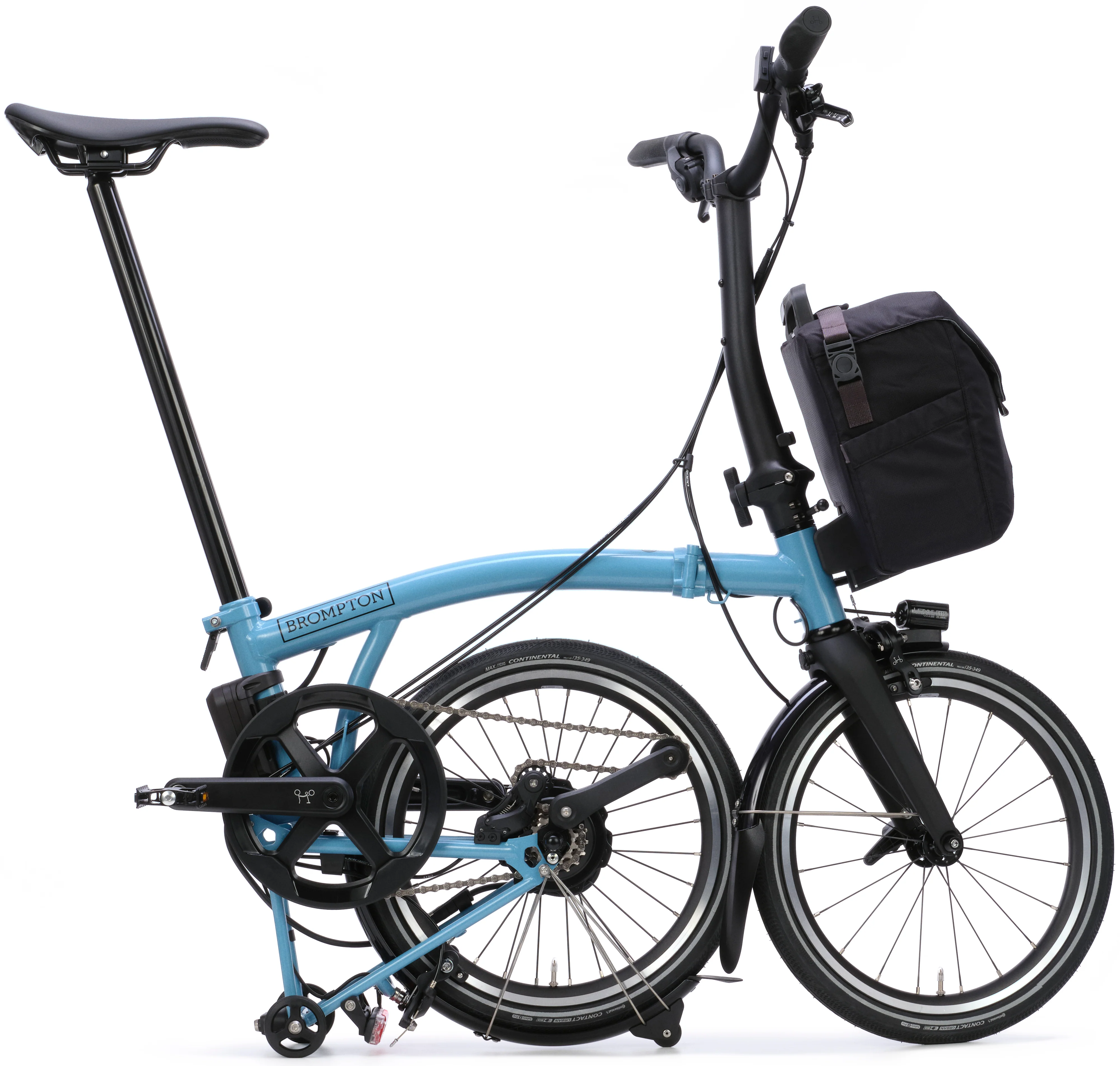 Brompton P Line eMotiq 4-speed Electric Folding Bike - Cloud Metallic - Image 2