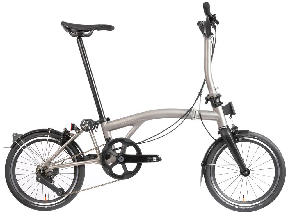 Brompton T Line 4-Speed Folding Bike - Titanium