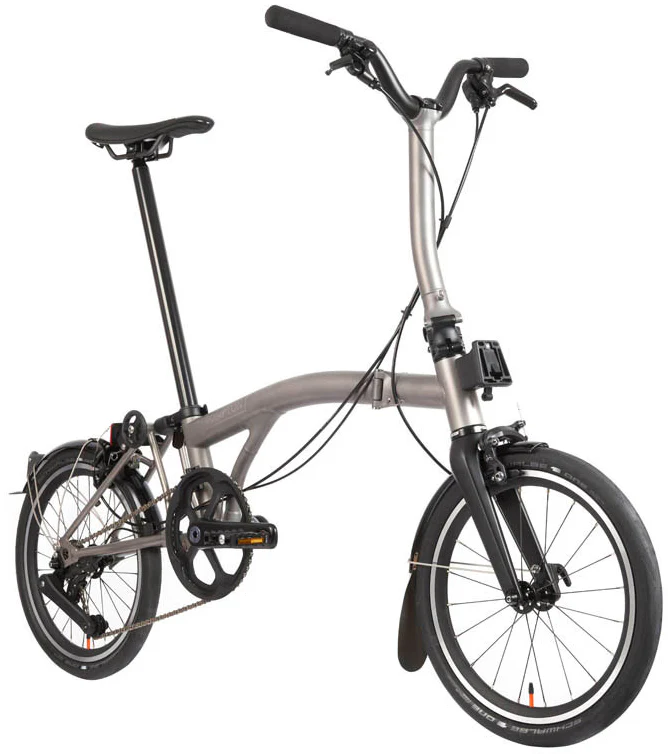 Brompton T Line 4-Speed Folding Bike - Titanium - Image 2