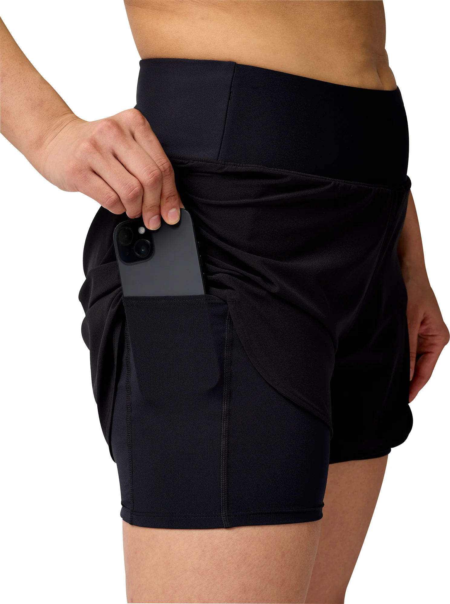 Brooks 5 Inch Chaser 2 In 1 Womens Running Shorts - Black - Image 3