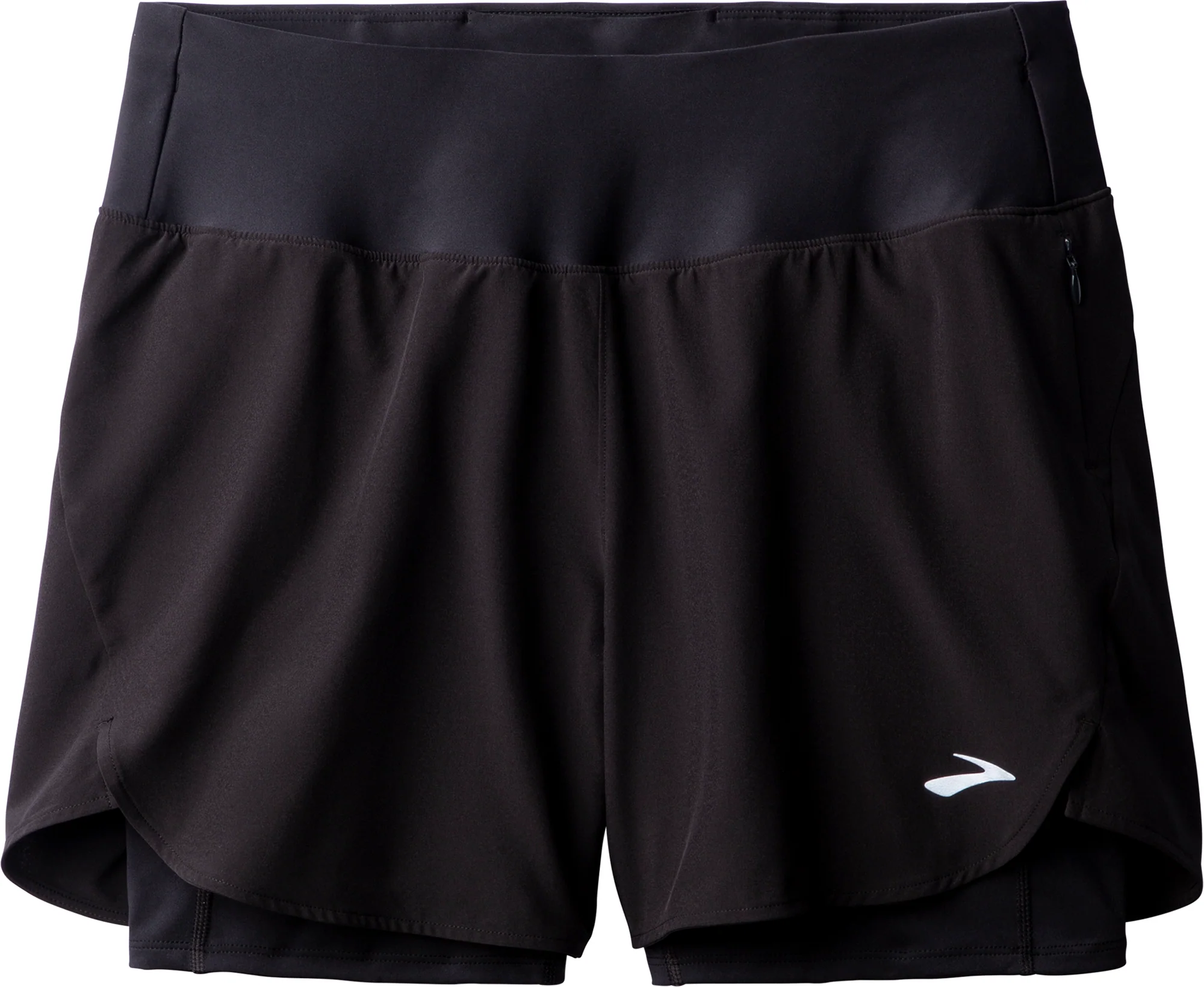 Brooks 5 Inch Chaser 2 In 1 Womens Running Shorts - Black - Image 4