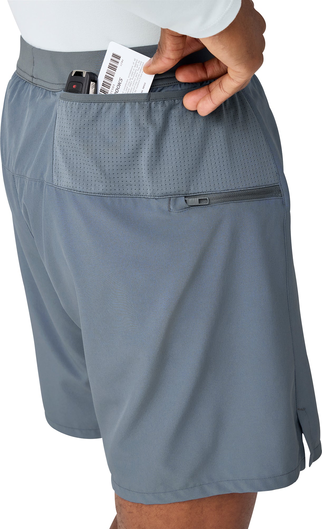 Brooks 7 Inch Journey 2 In 1 Mens Running Shorts - Grey - Image 3