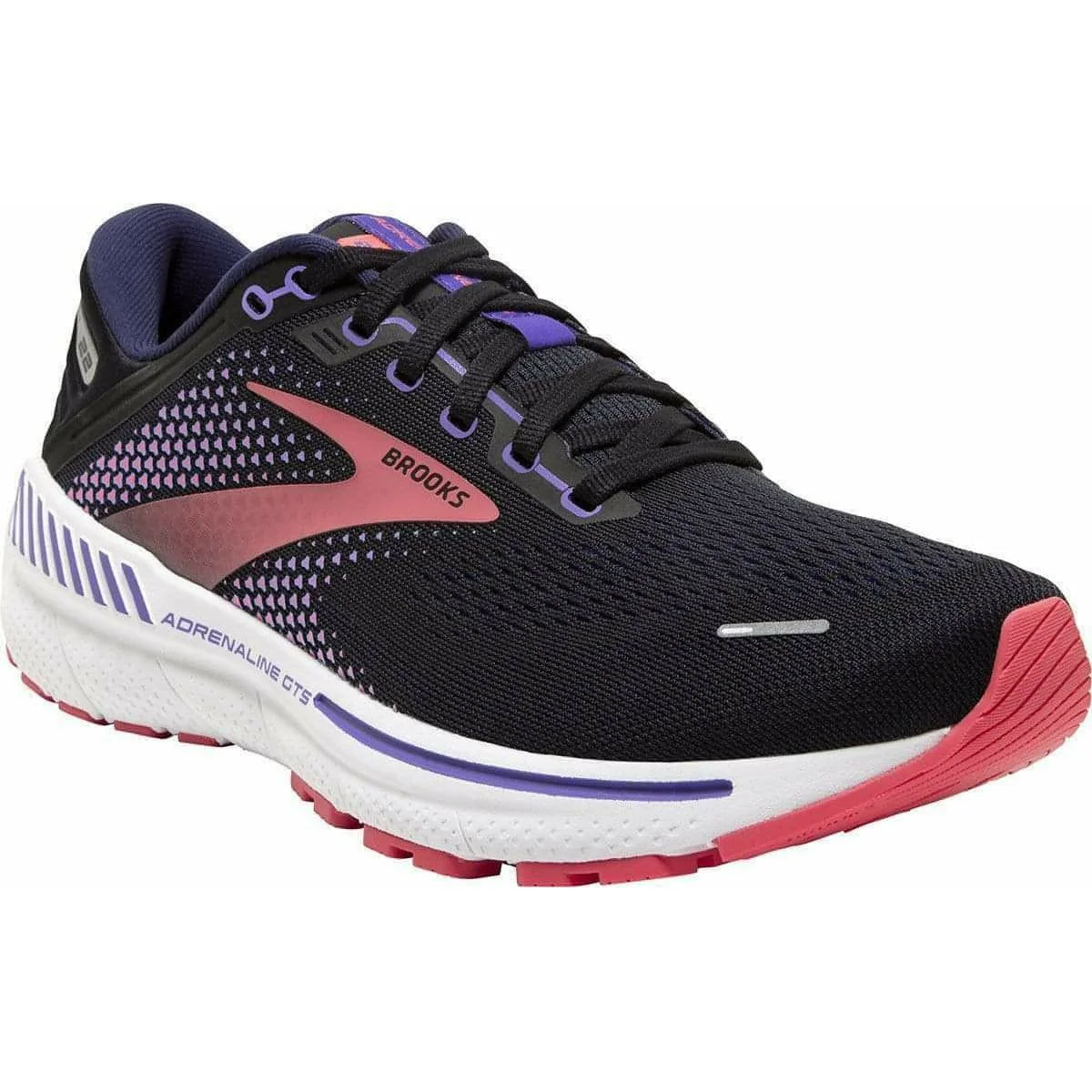 Brooks Adrenaline GTS 22 WIDE FIT Womens Running Shoes - Black - Image 6