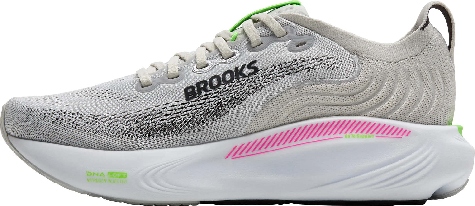 Brooks Adrenaline GTS 25 WIDE FIT Womens Running Shoes - Grey - Image 3