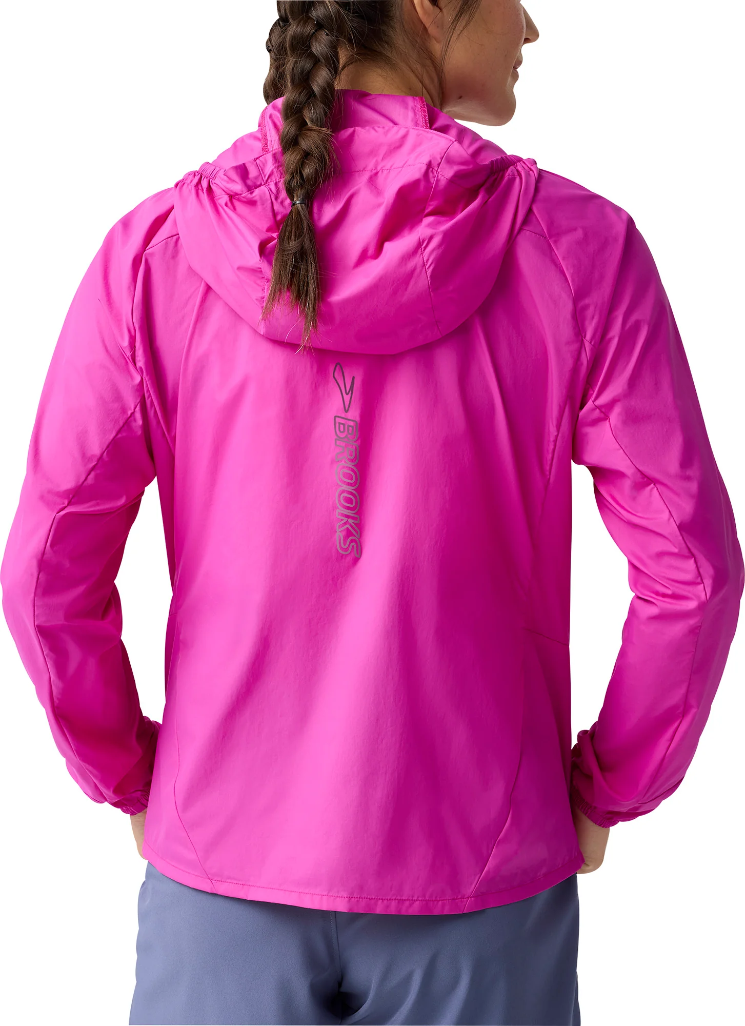 Brooks Canopy 2.0 Packable Womens Running Jacket - Pink - Image 2