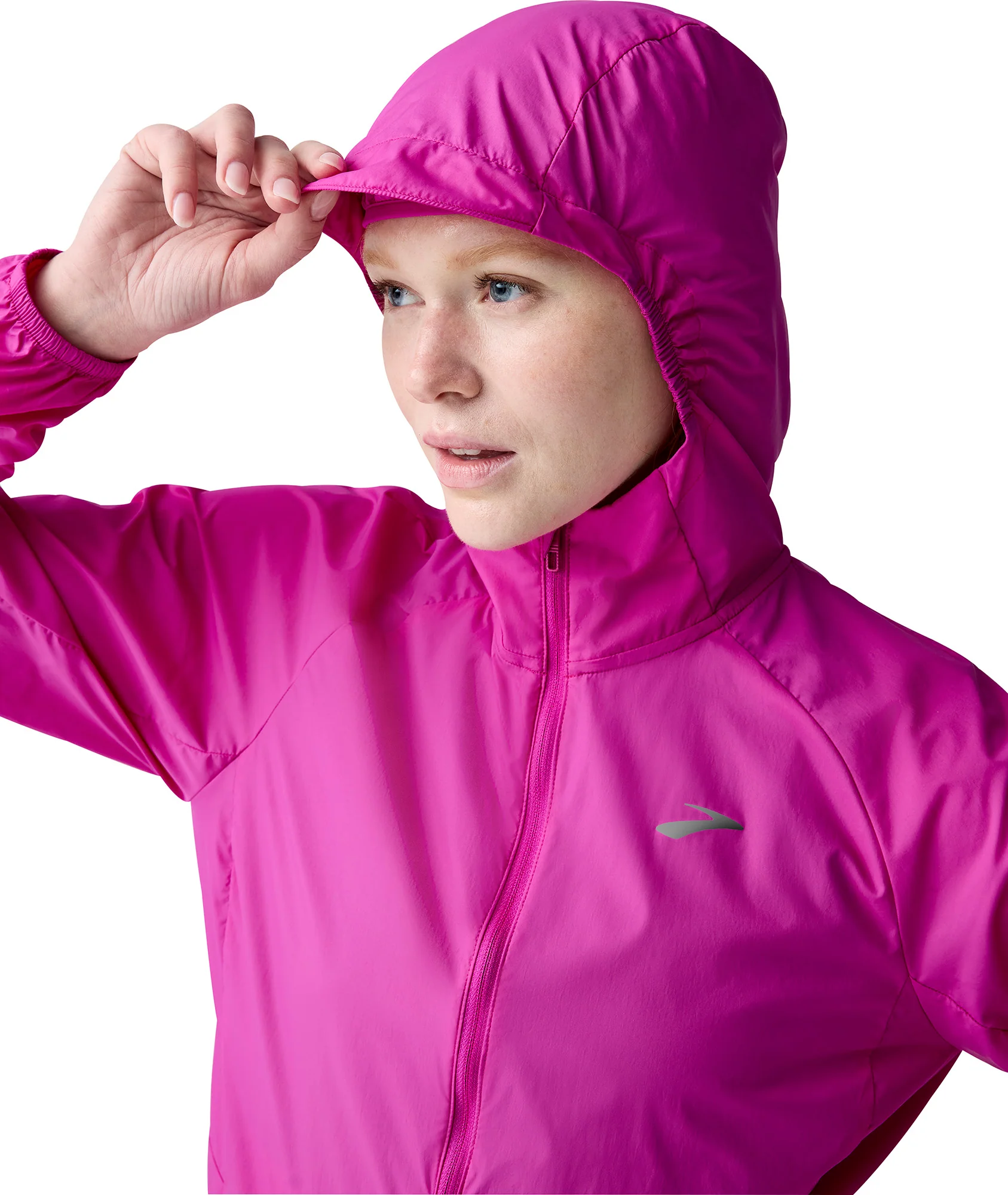 Brooks Canopy 2.0 Packable Womens Running Jacket - Pink - Image 4