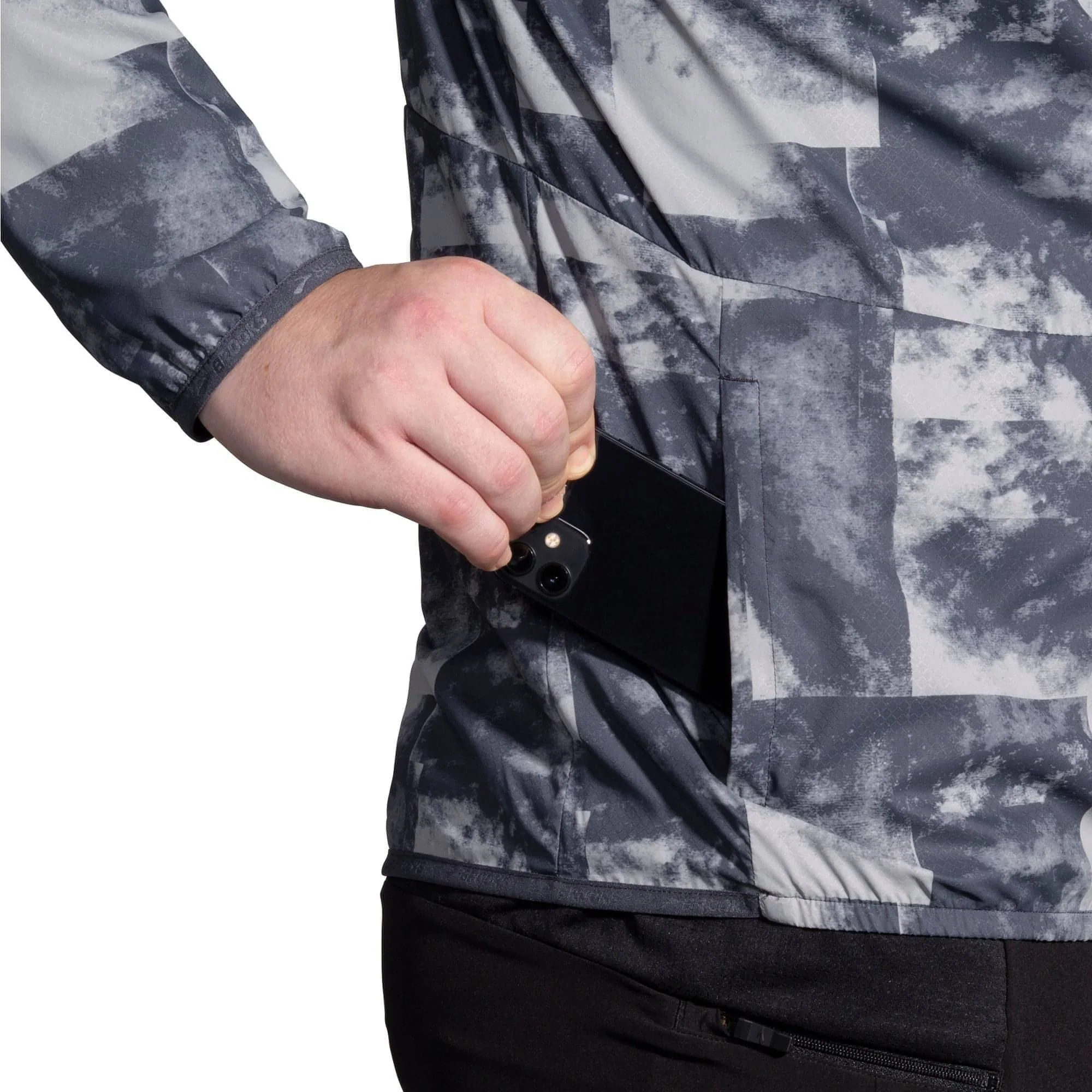 Brooks Canopy Mens Running Jacket - Grey - Image 4