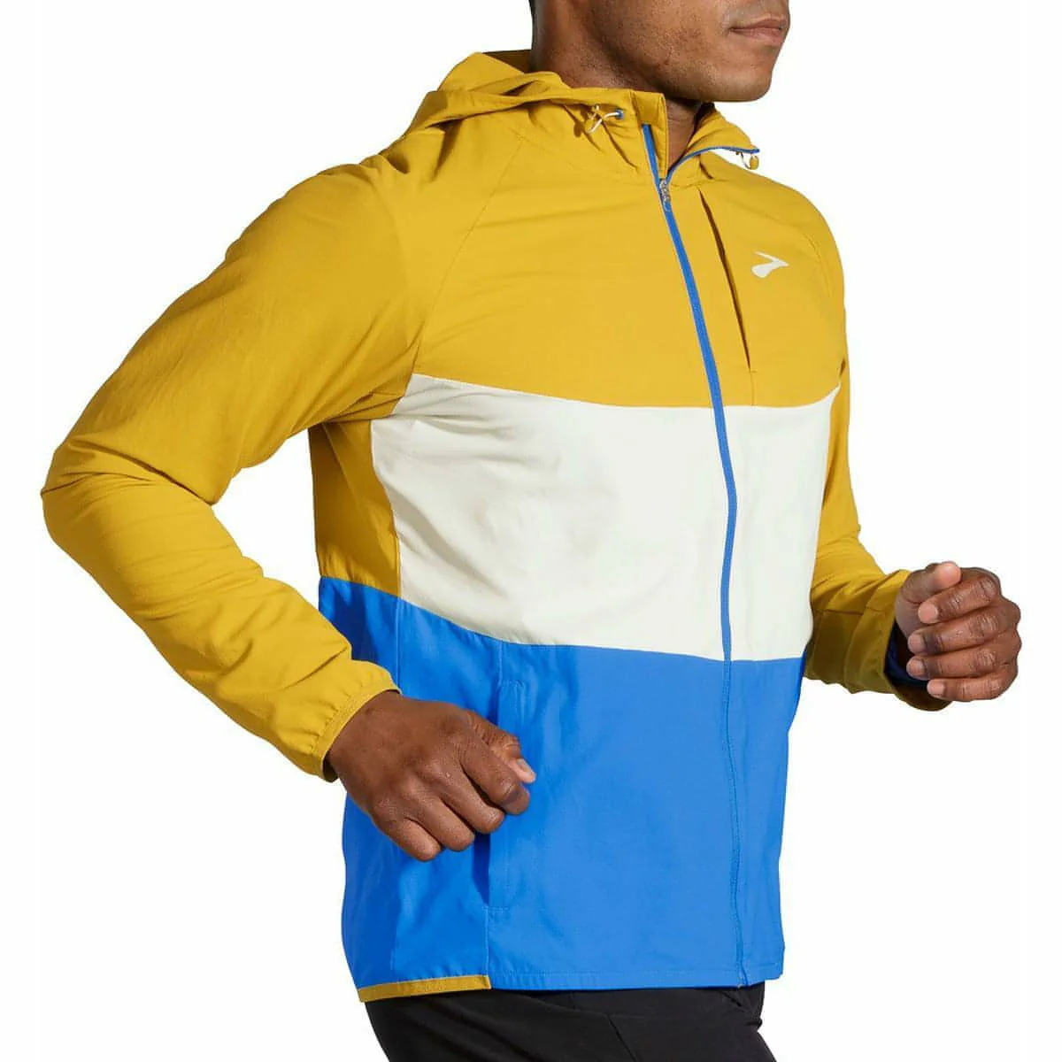 Brooks Canopy Mens Running Jacket - Yellow - Image 3