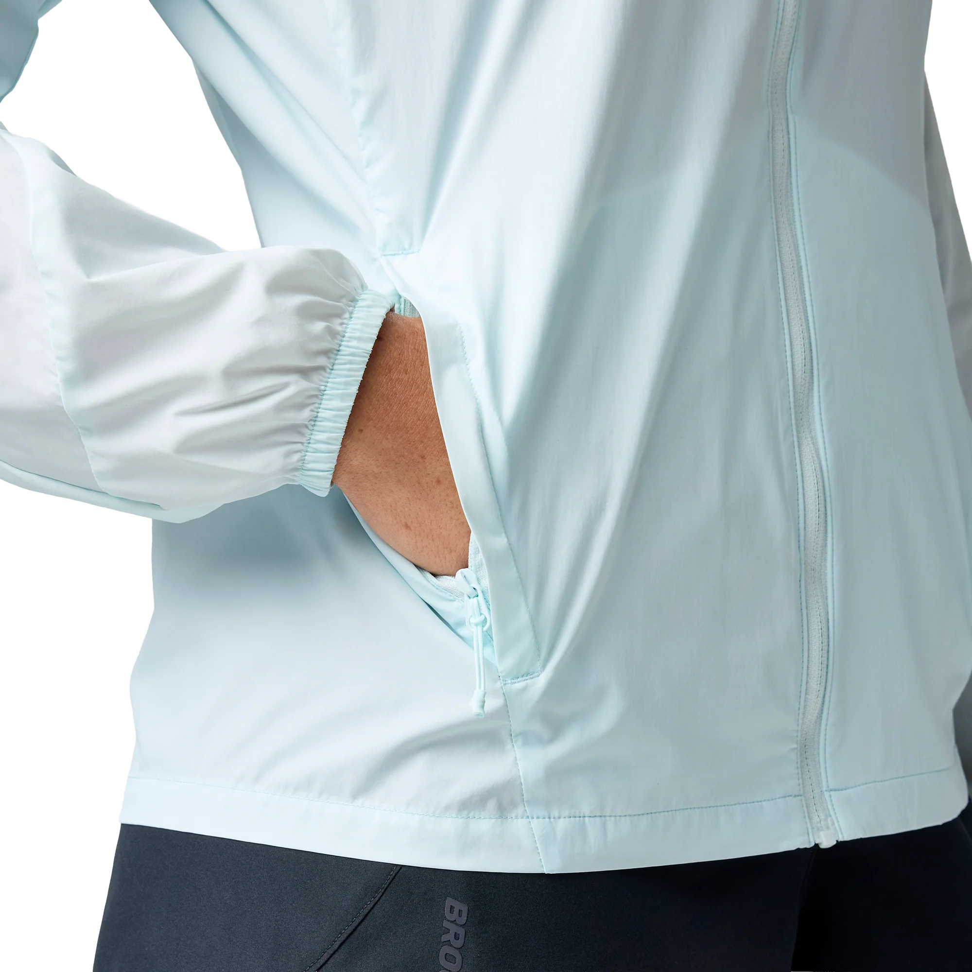 Brooks Canopy Packable Womens Running Jacket - Blue - Image 3