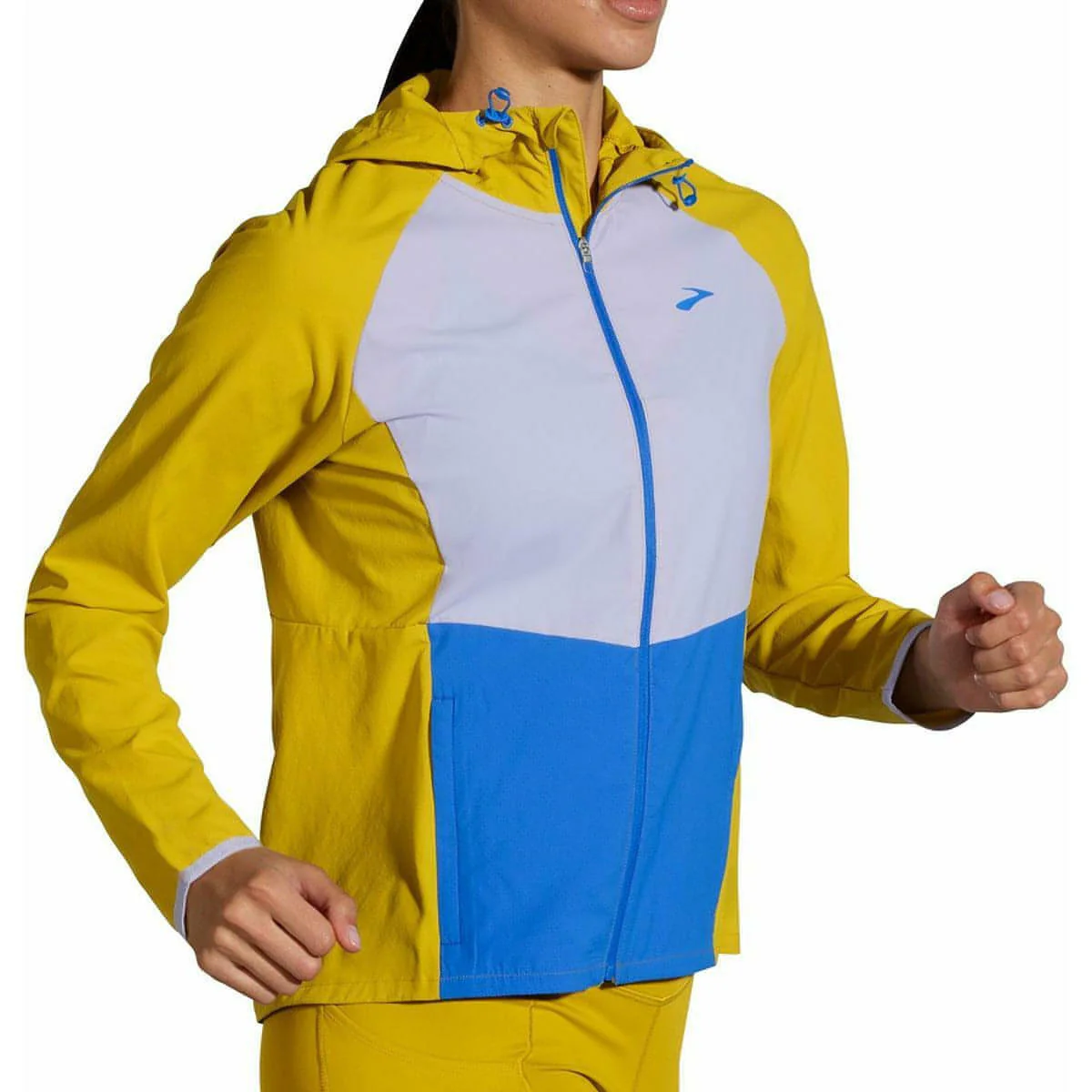 Brooks Canopy Womens Running Jacket - Yellow - Image 3